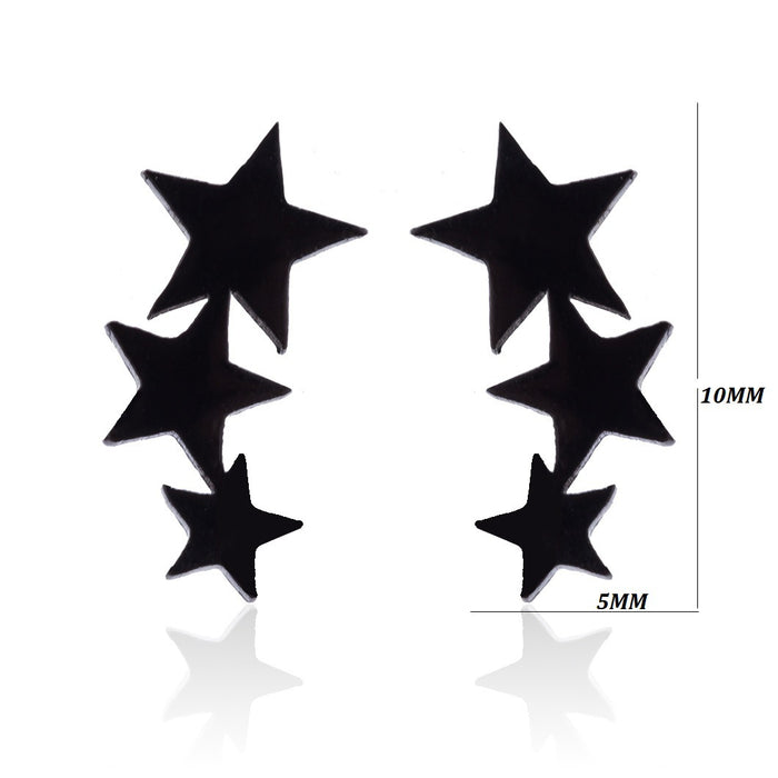 Wholesale Stainless Steel Pentagram Earrings JDC-ES-SS019