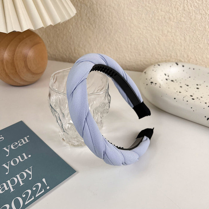 Wholesale Simple Small Fragrance Twist Braid Headband Sponge Wide Side JDC-HD-MS025