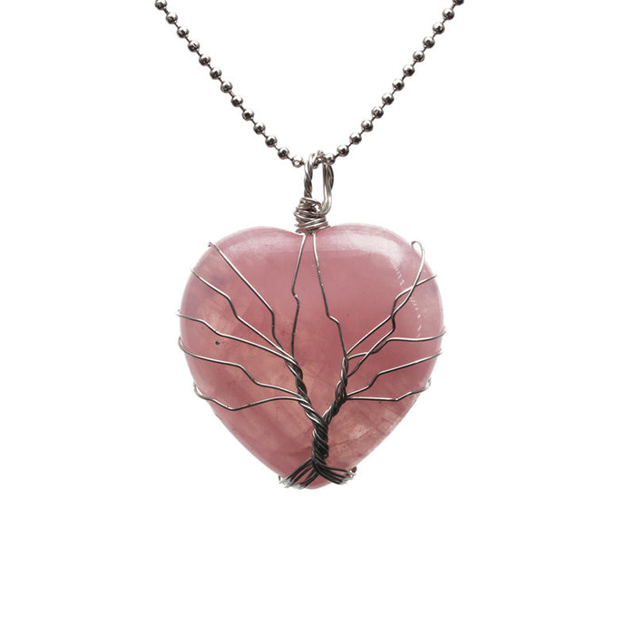 Wholesale Pink Love Stone Necklace MOQ≥2 JDC-NE-ChanX008