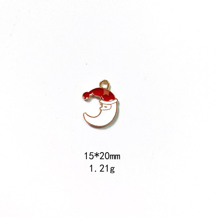 Wholesale charms Metal Drip Keychain Pendant Santa Claus Christmas MOQ≥10 JDC-CS-FuSu001