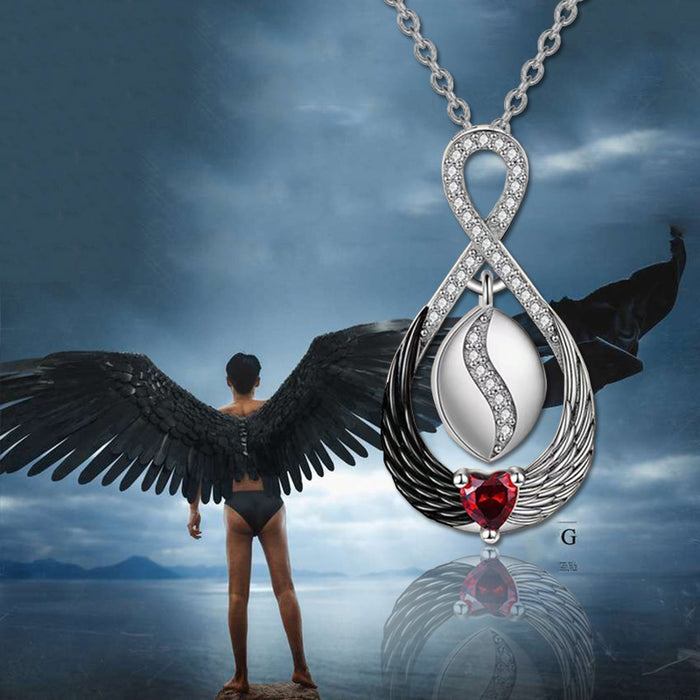 Jewelry WholesaleWholesale Black and White Angel Wings Diamond Alloy Necklace MOQ≥2 JDC-NE-JYS010 Necklaces 静夜思 %variant_option1% %variant_option2% %variant_option3%  Factory Price JoyasDeChina Joyas De China