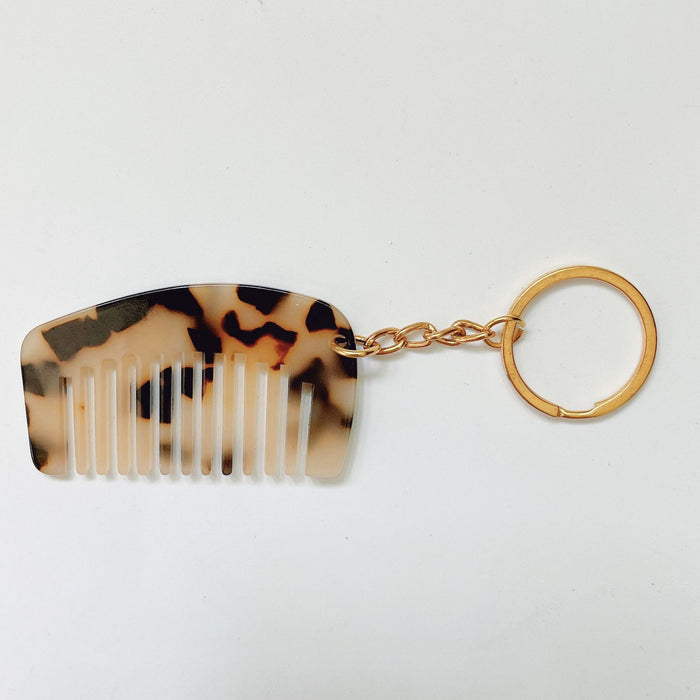 Wholesale acetate sheet mini comb keychain cute MOQ≥2 JDC-KC-XingYi001