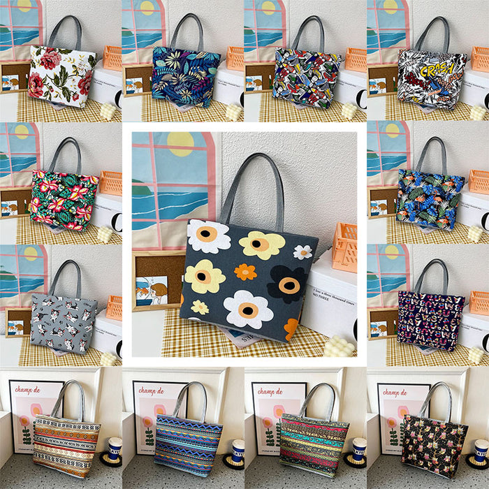 Wholesale Handbag Canvas Printed Shoulder Tote Bag MOQ≥2 JDC-HB-Weis002