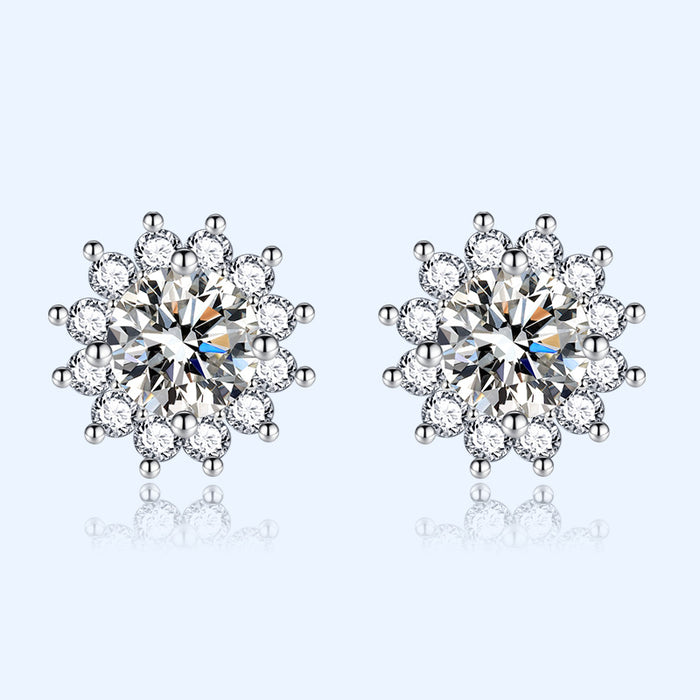 Jewelry WholesaleWholesale yellow sunflower silver plated diamond stud earrings JDC-ES-BZ019 Earrings 标志 %variant_option1% %variant_option2% %variant_option3%  Factory Price JoyasDeChina Joyas De China