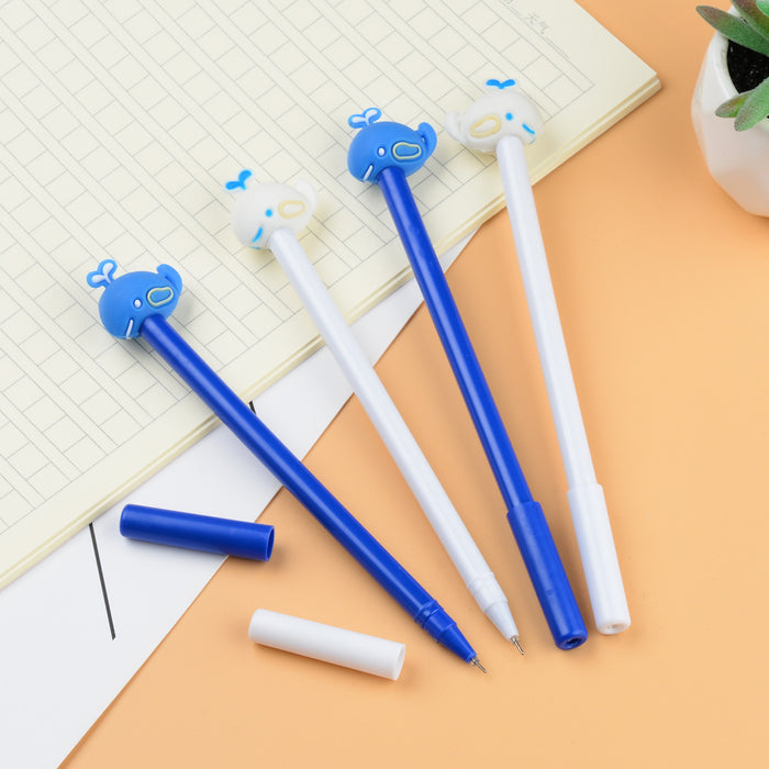 Wholesale Cartoon Silicone Whale Plastic Ballpoint Pen MOQ≥2 JDC-BP-XHZ012