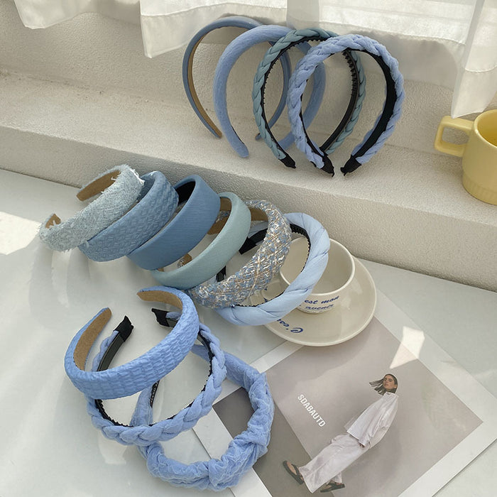 Jewelry WholesaleWholesale periwinkle blue sponge hair band JDC-HD-Suim003 Headband 随敏 %variant_option1% %variant_option2% %variant_option3%  Factory Price JoyasDeChina Joyas De China