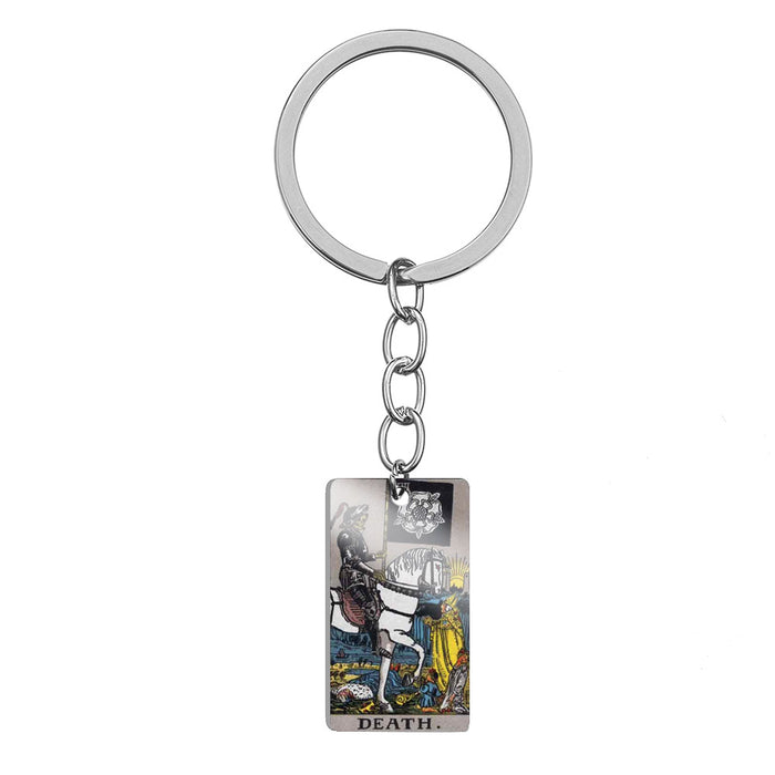 Wholesale Tarot Color Stainless Steel Keychain MOQ≥2 JDC-KC-HuanYu003