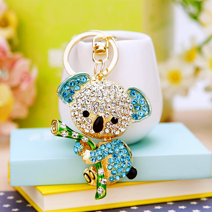 Wholesale Rhinestone Koala Metal Keychain JDC-KC-RYuan005