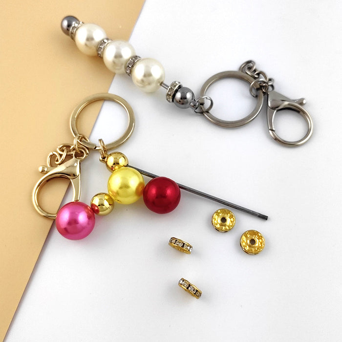 Wholesale Metal Cutlery DIY Beaded Keychain JDC-KC-BF002