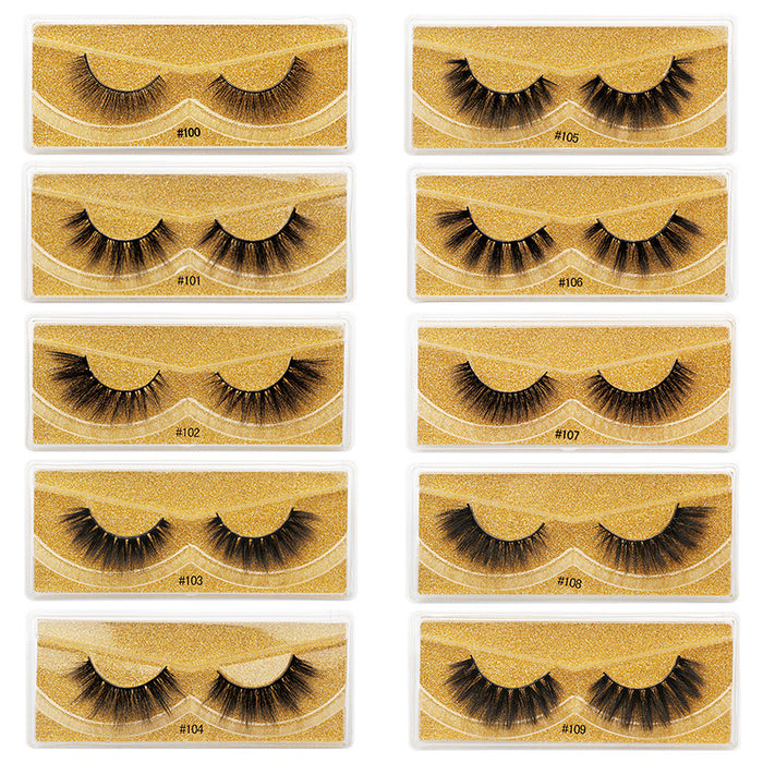 Wholesale 3d imitation mink fur false eyelashes natural thick JDC-EY-LanJL007