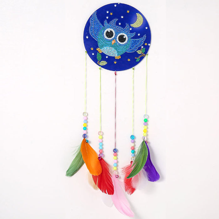 Wholesale Mandala Diamond Painting Wind Chime Christmas Crystal Cartoon Dreamcatcher MOQ≥2 JDC-DC-YouAn001