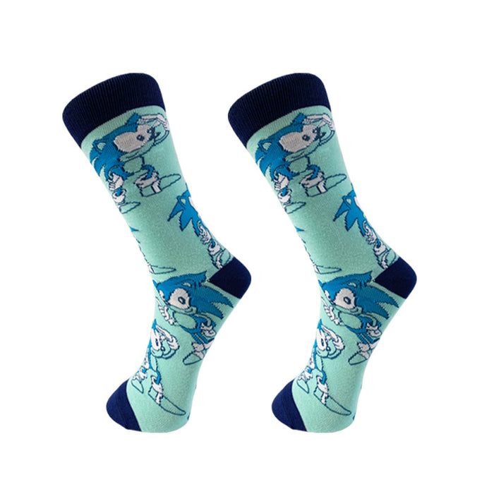 Wholesale Sock Cotton Cartoon Men's Socks Mid Tube Trend Breathable (M) JDC-SK-YiYan032