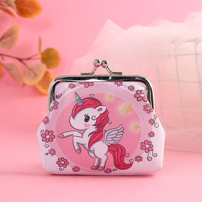 Wholesale Wallet PU Cute Unicorn Children's Iron Buckle Coin Purse MOQ≥3 JDC-WT-Hongqiong003