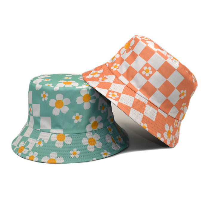 Wholesale hat fabric checkerboard plaid spring and summer pot hat MOQ≥2 JDC-FH-ShunMa007