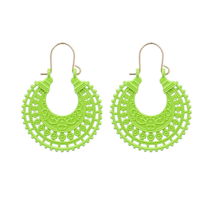 Wholesale Earrings Alloy Candy Color Cutout JDC-ES-Yuhong017