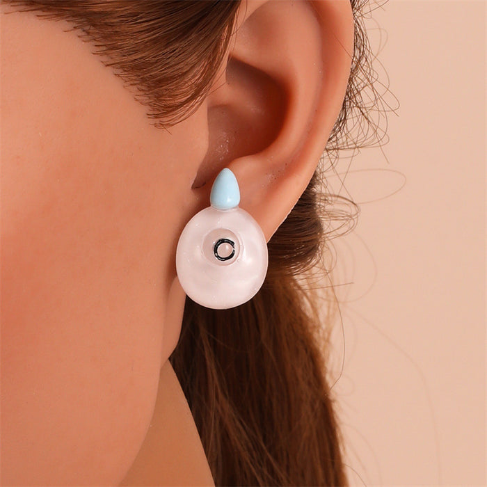 Wholesale Earrings Acrylic Cute Small Cartoon Fun Stud Earrings JDC-ES-GuTe038