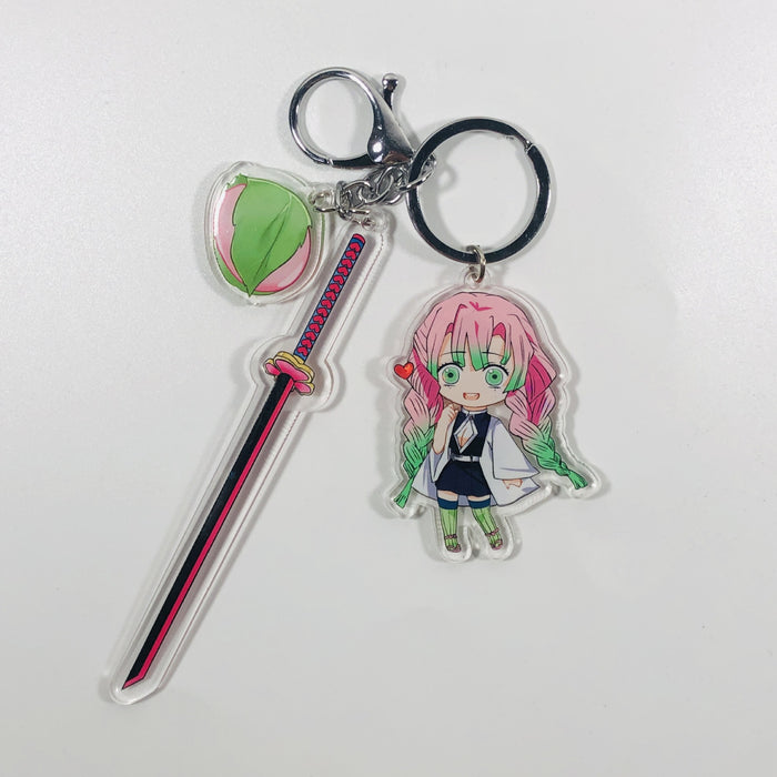 Wholesale Acrylic Double Sided Pendant Keychain Cute Key Ring (M) JDC-KC-TMMY003