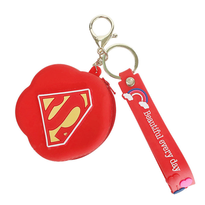 Wholesale cute coin purse keychain cartoon petal silicone JDC-KC-MeiZ021