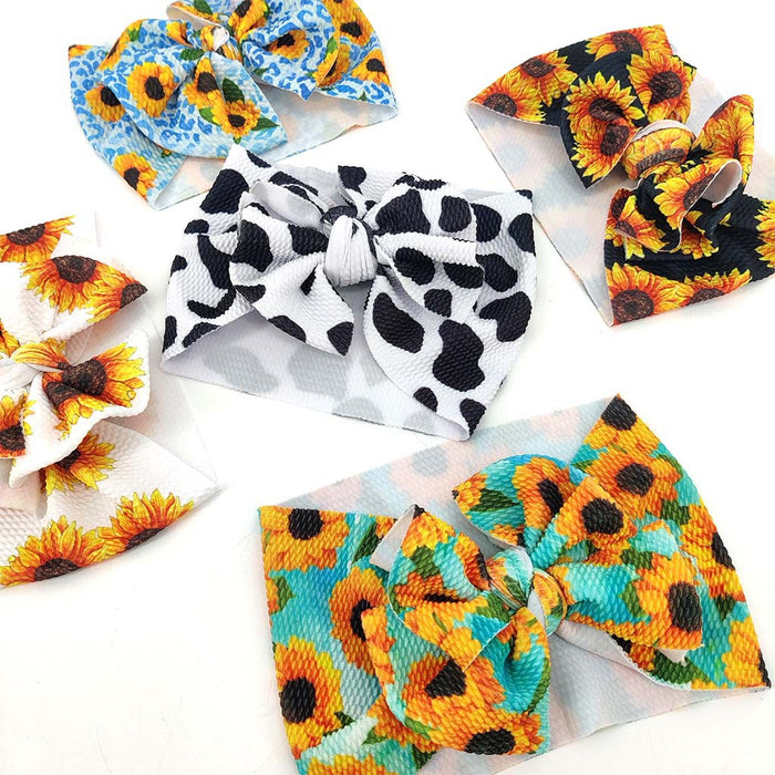 Wholesale wide-brimmed bow baby does not hurt the skin breathable sweatband JDC-HD-ML027