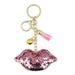 Jewelry WholesaleWholesale reflective bright face lip keychain Sequin tassel bell MOQ≥2 JDC-KC-QiShi025 Keychains 奇释 %variant_option1% %variant_option2% %variant_option3%  Factory Price JoyasDeChina Joyas De China