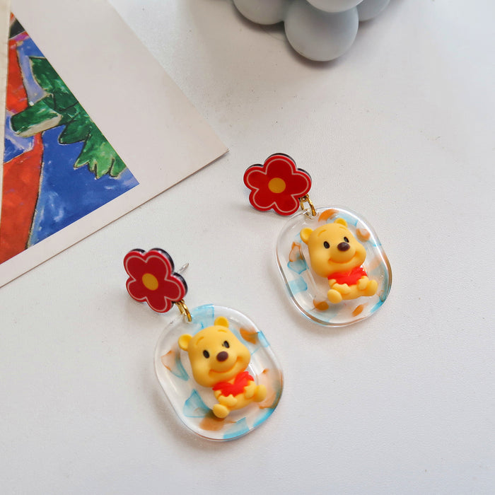 Wholesale 925 Silver Needle Cartoon Resin Earrings (M) JDC-ES-XNWE010