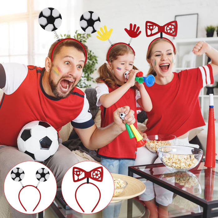 Wholesale Qatar World Cup Football Felt Cloth Plastic Decorative Headband JDC-HD-Zhouhao001