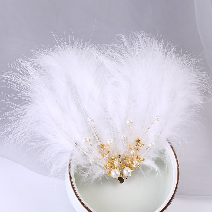 Wholesale Feather Hairpin Plush Children JDC-HC-ZanNiang001