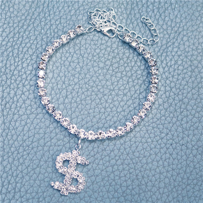 Wholesale Crystal Money Rhinestone Anklet JDC-AS-JiaZ004