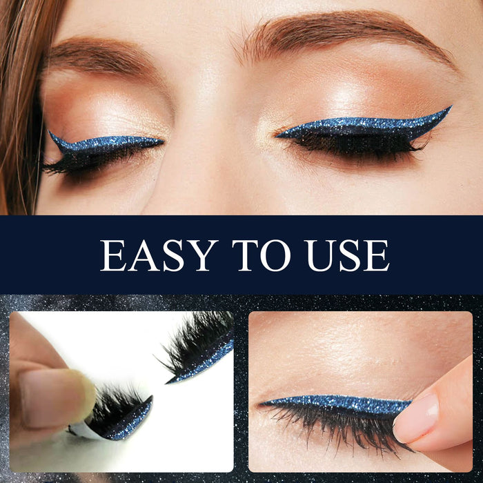 Wholesale four pairs of eyelashes eyeliner stickers free curling eyelashes MOQ≥2 JDC-EY-JMX001