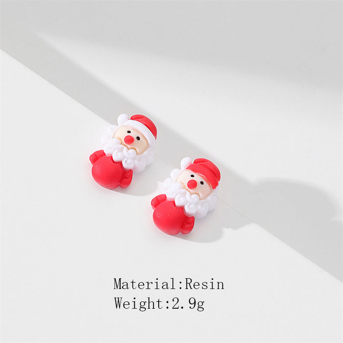 Wholesale Earrings Resin Christmas Cute Cartoon JDC-ES-GuTe002