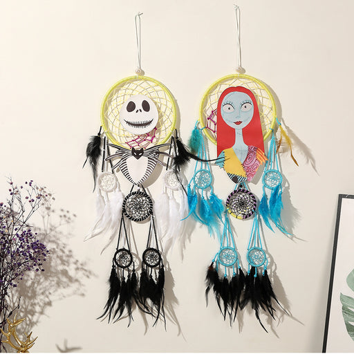 Jewelry WholesaleWholesale Halloween Plastic Circle Feather Dreamcatcher MOQ≥2 JDC-DC-YXuan003 Dreamcatcher 奕萱 %variant_option1% %variant_option2% %variant_option3%  Factory Price JoyasDeChina Joyas De China