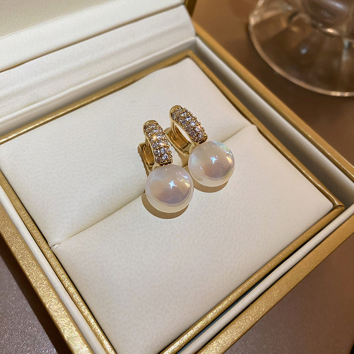 Jewelry WholesaleWholesale electroplated Mermaid Pearl Earrings JDC-ES-BY193 Earrings 宝钰 %variant_option1% %variant_option2% %variant_option3%  Factory Price JoyasDeChina Joyas De China