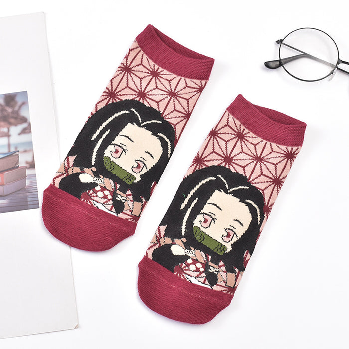 Wholesale cartoon spring and autumn shallow mouth boat socks JDC-SK-JYunn001