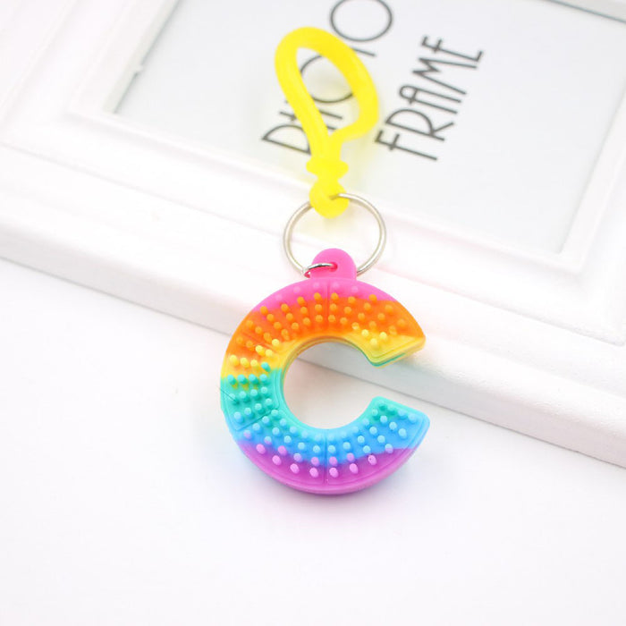 Jewelry WholesaleWholesale PVC Decompression Toy Rainbow Alphabet Keychain JDC-KC-Zuge032 Keychains 祖格 %variant_option1% %variant_option2% %variant_option3%  Factory Price JoyasDeChina Joyas De China