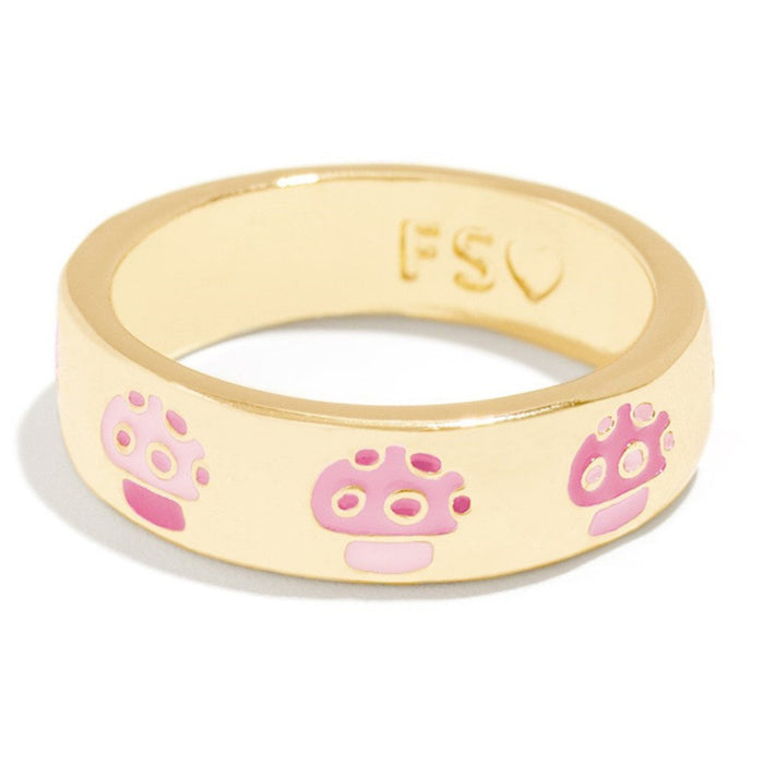 Wholesale Stainless Steel Enamel FUCK YOU Flower Ring JDC-RS-XuanC003