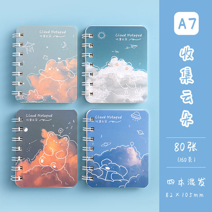 Wholesale Random Cartoon Coils Ben Wood Pulp Paper Notebook MOQ≥2 JDC-NK-Xiaom001