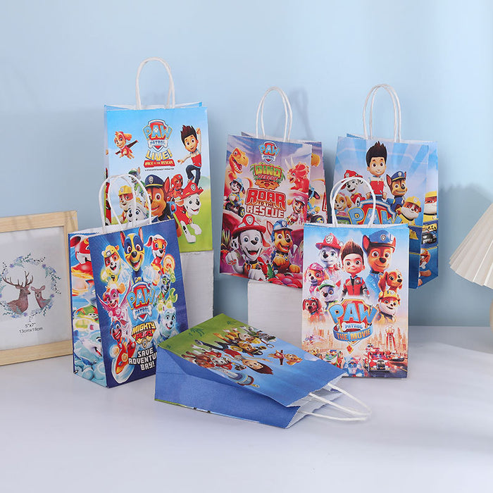 Wholesale Gift Bag Kraft Paper Cute Cartoon Kids Birthday Portable Gift Bag MOQ≥12 JDC-GB-Jiuyue002