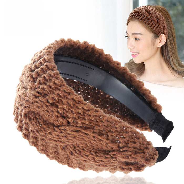 Jewelry WholesaleWholesale wide-brimmed knitted woolen hair band JDC-HD-Chunj003 Headband 纯界 %variant_option1% %variant_option2% %variant_option3%  Factory Price JoyasDeChina Joyas De China