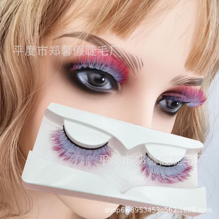 Wholesale Gradient Color Imitation Mink False Eyelashes Single Pair Pack MOQ≥3 JDC-EY-ZXin004