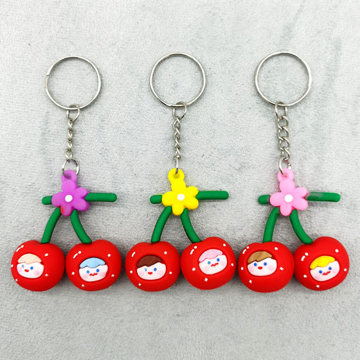 Jewelry WholesaleWholesale Cartoon Cherry Fruit Keychain MOQ≥2 JDC-KC-QiShi014 Keychains 奇释 %variant_option1% %variant_option2% %variant_option3%  Factory Price JoyasDeChina Joyas De China