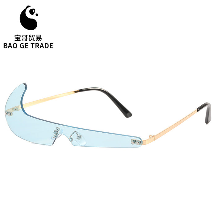 Wholesale Cool Girl Concave Shape Sports Wind Sunglasses Small Hook Irregular JDC-SG-BaoG001