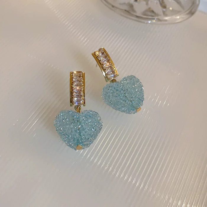 Jewelry WholesaleWholesale silver needle blue series diamond pearl flower earrings JDC-ES-Fengm058 Earrings 丰美 %variant_option1% %variant_option2% %variant_option3%  Factory Price JoyasDeChina Joyas De China