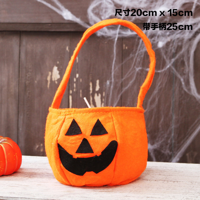 Wholesale Handbags Cloth Halloween Kids Pumpkin Tote Bag Candy Bag MOQ≥2 JDC-HB-Yimo001