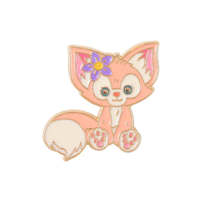 Wholesale mascot cute little pink fox brooche metal JDC-BC-QiH010