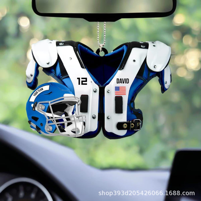 Wholesale Car Accessories Acrylic Flat Rugby Apparel Ornament MOQ≥3 JDC-CA-ZanA001