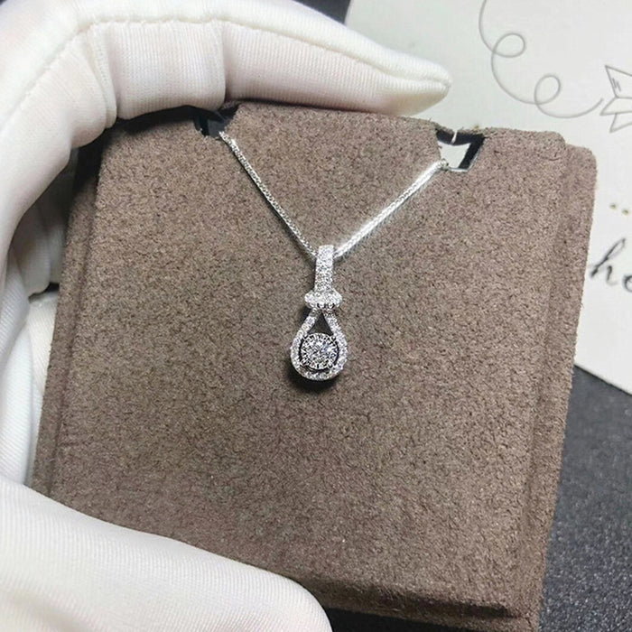 Wholesale Necklace Copper Zircon Lute Shape MOQ≥2 JDC-PREMCAOS-NE-003