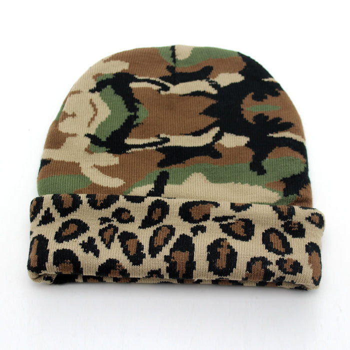 Wholesale Hat Acrylic Leopard Print Warm Pullover Hat JDC-FH-ZYe009