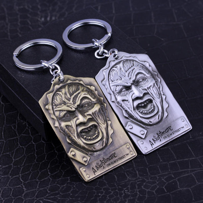 Wholesale Keychains For Backpacks Christmas series frightening ghost street mask key pendant JDC-KC-AWen019