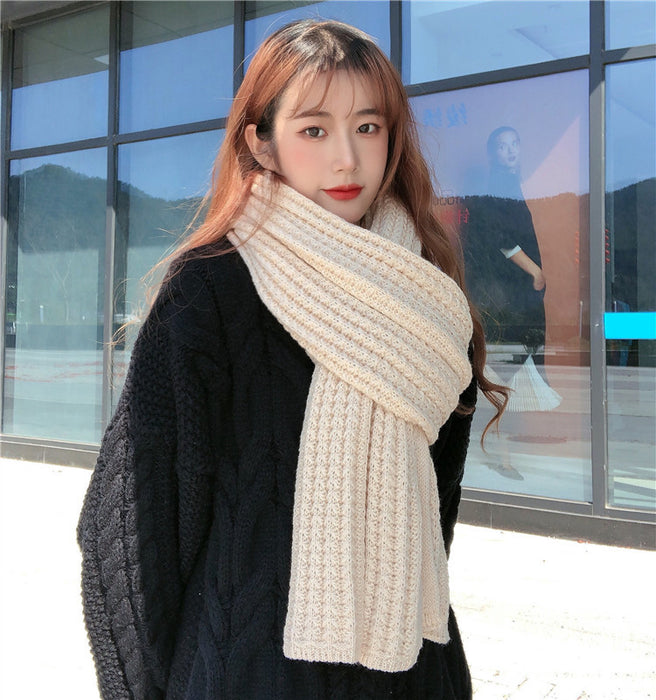 Wholesale Scarf Faux Cashmere Warm Winter Knit Solid JDC-SF-Zhenl002