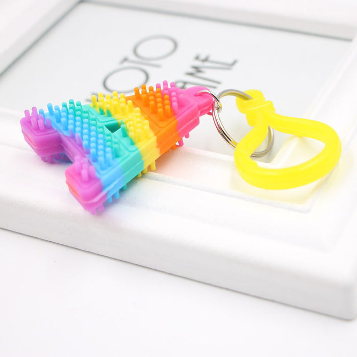 Jewelry WholesaleWholesale PVC Decompression Toy Rainbow Alphabet Keychain JDC-KC-Zuge032 Keychains 祖格 %variant_option1% %variant_option2% %variant_option3%  Factory Price JoyasDeChina Joyas De China